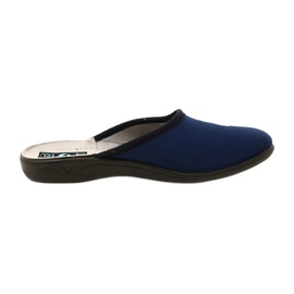 Pantuflas Adanex 27860 terciopelo azul marino 2