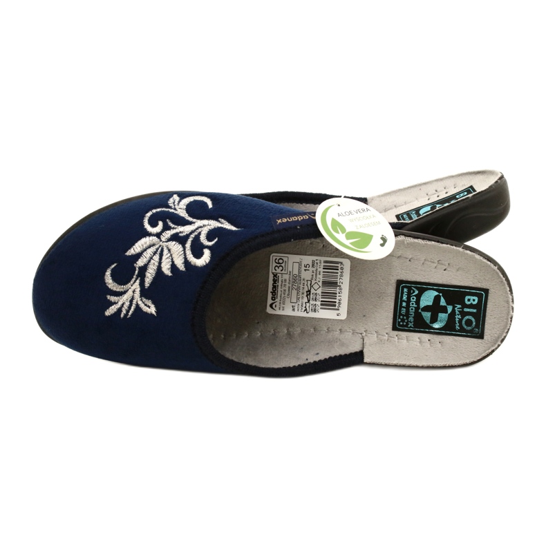 Pantuflas Adanex 27860 terciopelo azul marino 5