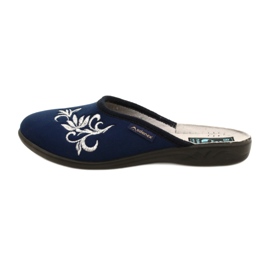 Pantuflas Adanex 27860 terciopelo azul marino 1