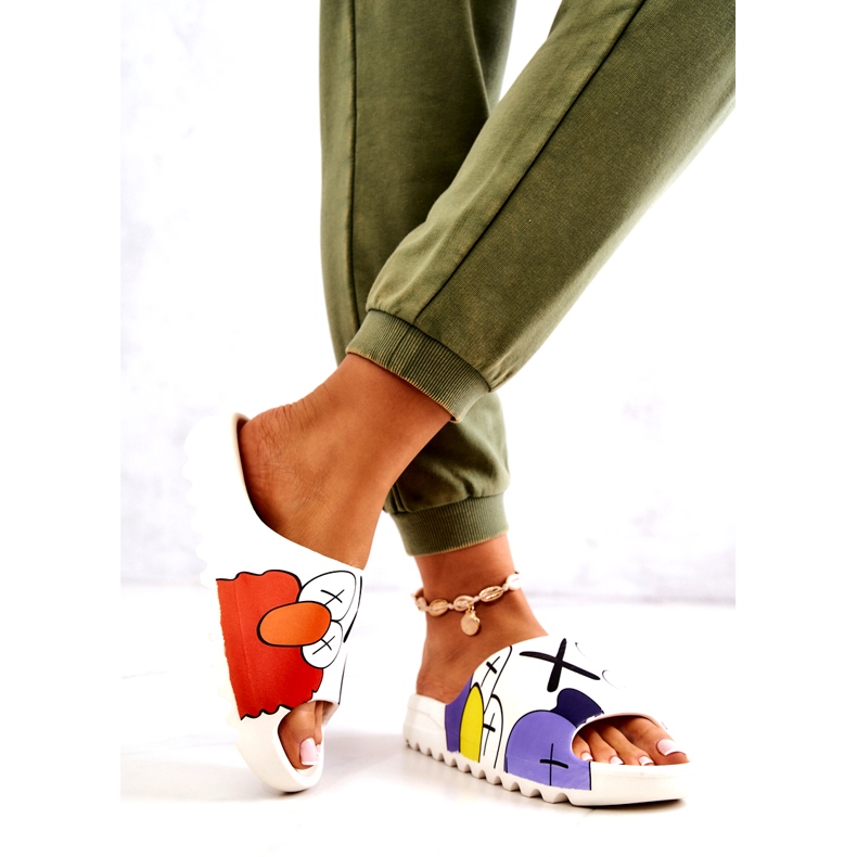 Flip de goma -flops con estampado blanco 2