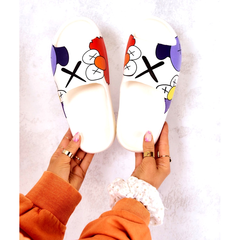 Flip de goma -flops con estampado blanco 4