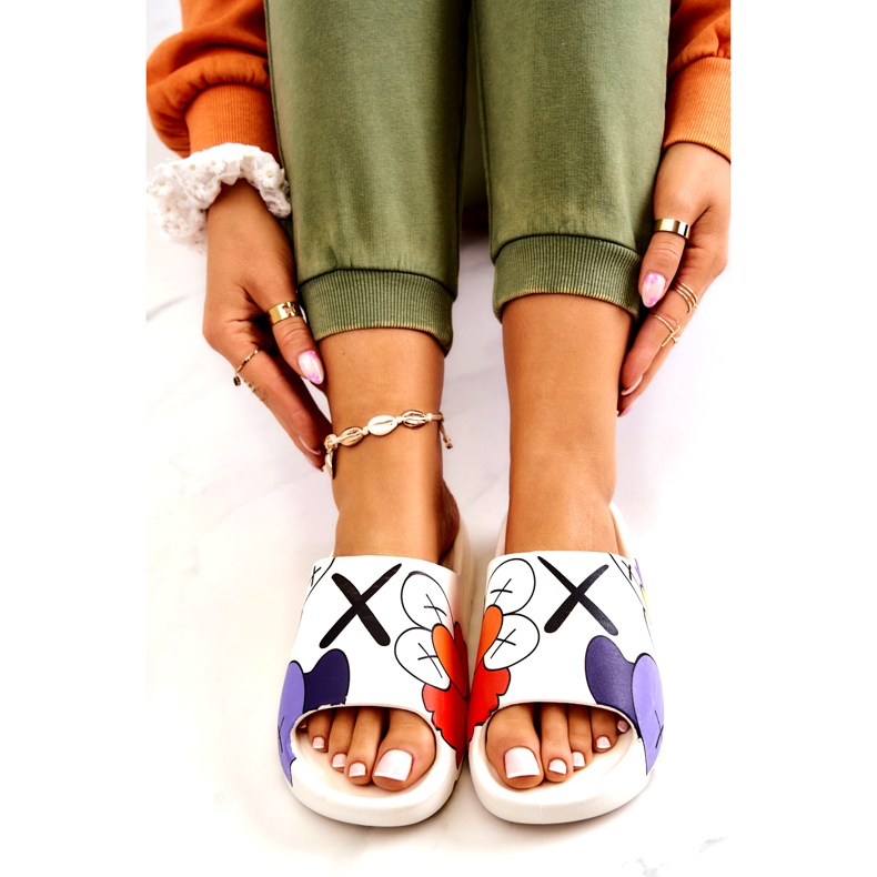 Flip de goma -flops con estampado blanco 3