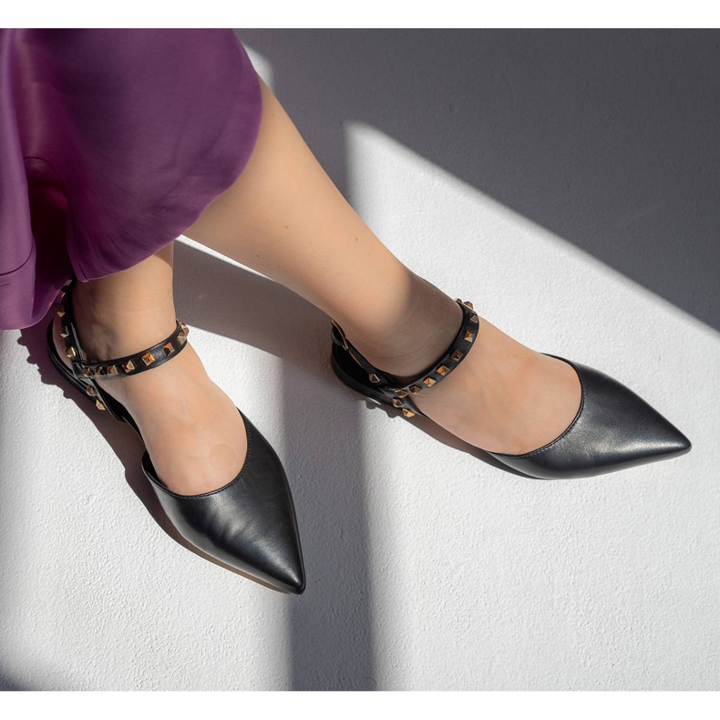 Marco Shoes Sandalias negras con tachuelas negro 1