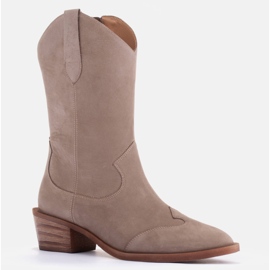 Marco Shoes Botines piel natural beige 3