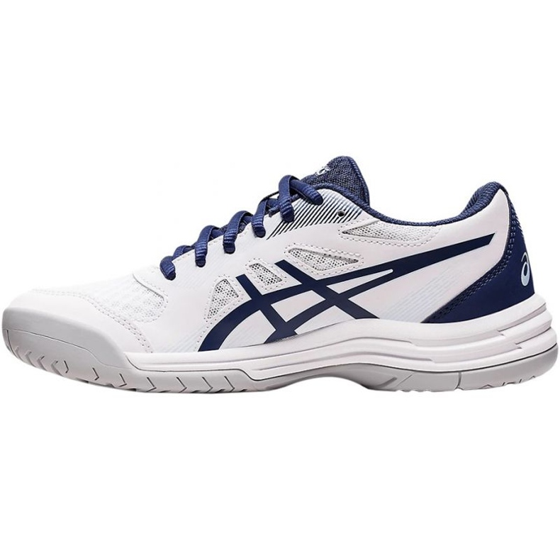 Zapatillas de voleibol Asics Upcourt 5 W 1072A088 100 blanco azul marino 1