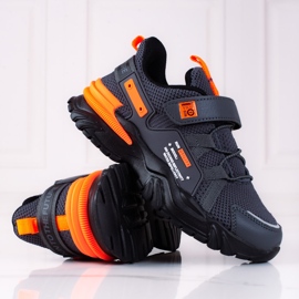 Vico Deportivas de niño Shelovet con suela gruesa multicolor naranja gris 2