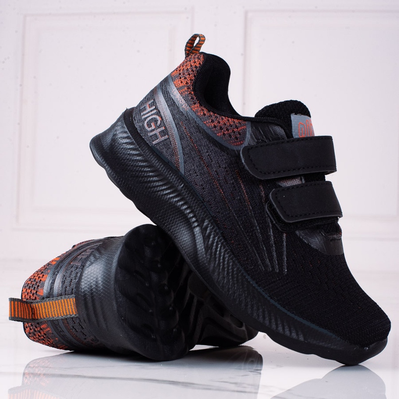 Deportivas de niño Shelovet con doble velcro negro 1