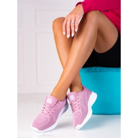 Deportivas de Mujer Rosa SHELOVET con Cordones rosado 2