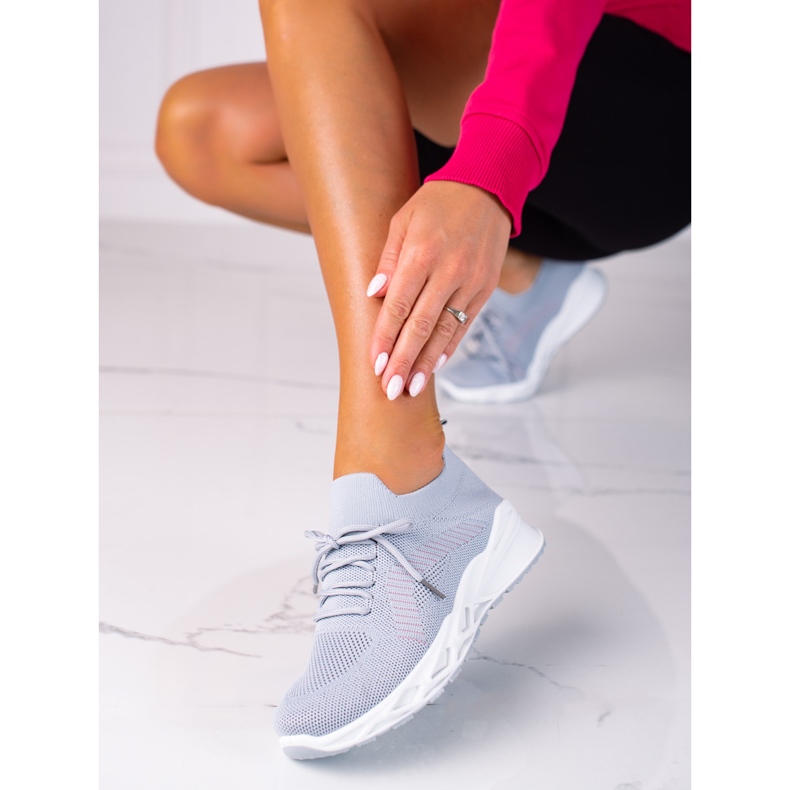 Deportivas mujer Shelovet gris claro 1