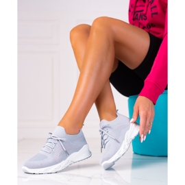 Deportivas mujer Shelovet gris claro 2