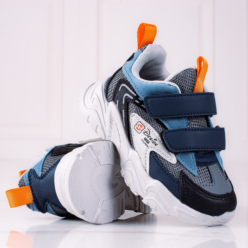 Zapatillas de deporte Shelovet para niños con suela gruesa gris. azul 1