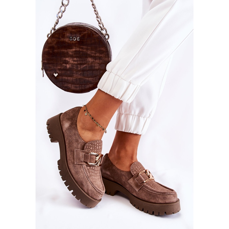 PL5 Mocasines Trendy Ante marrón claro Rayhan beige 2