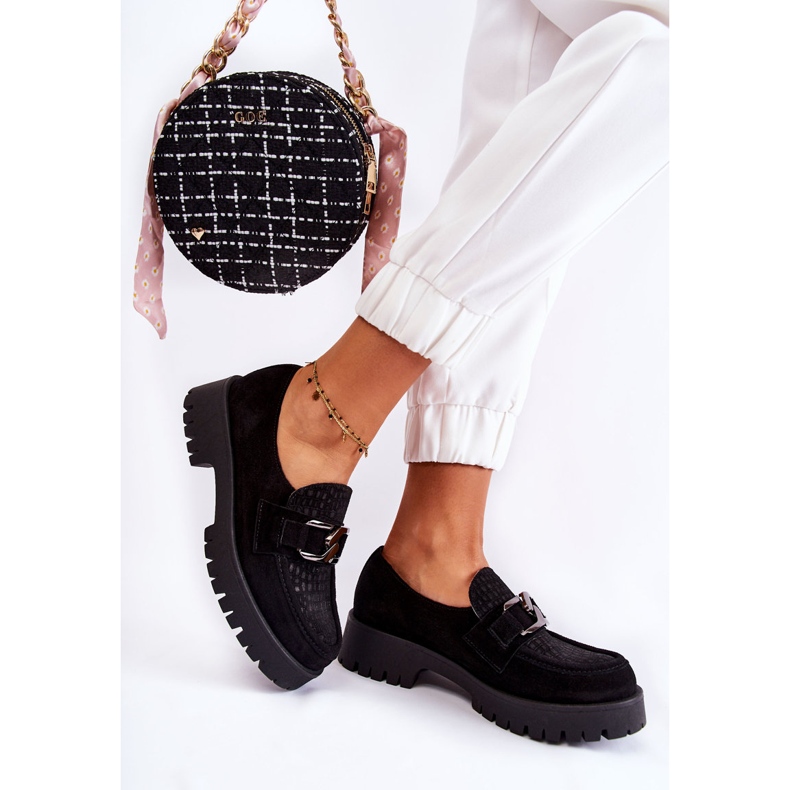 PL5 Mocasines negros de gamuza de moda Rayhan 2