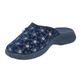 Zapatos de mujer befado pu 019D126 azul marino plata 1
