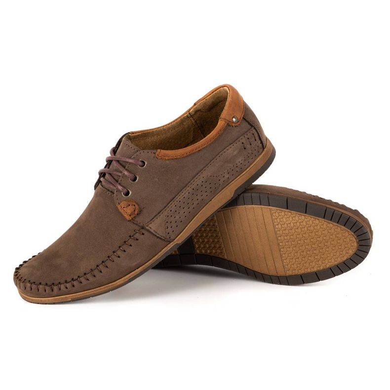 KOMODO Zapatos Mocasines hombre en piel 875 marrón 3
