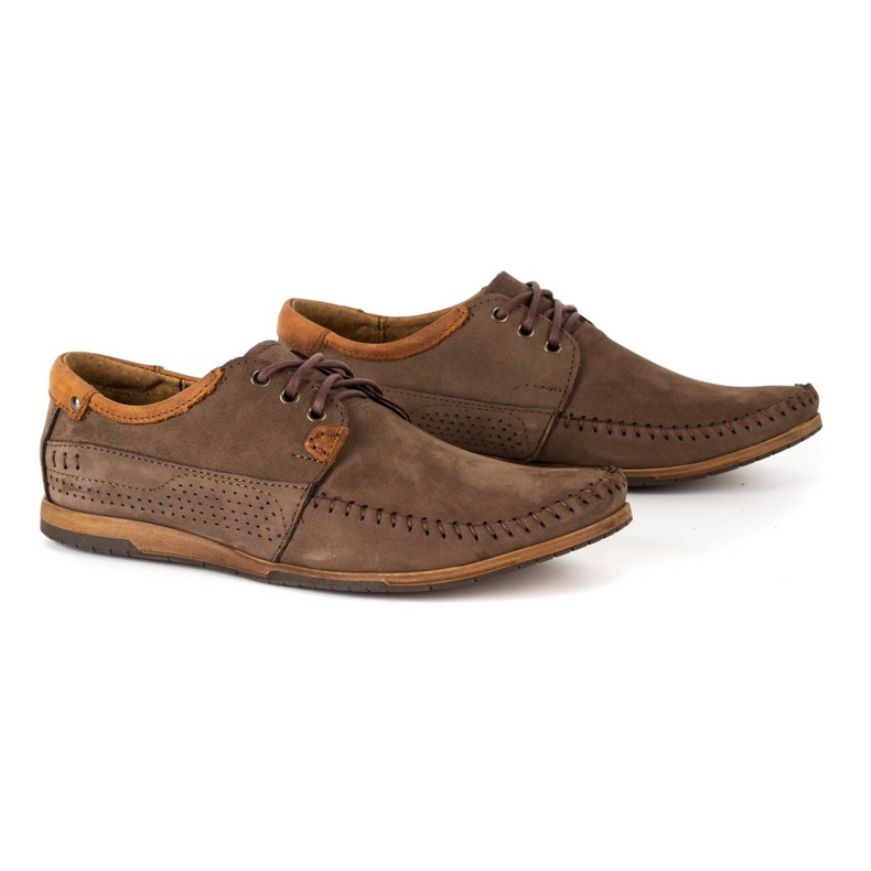 KOMODO Zapatos Mocasines hombre en piel 875 marrón 2