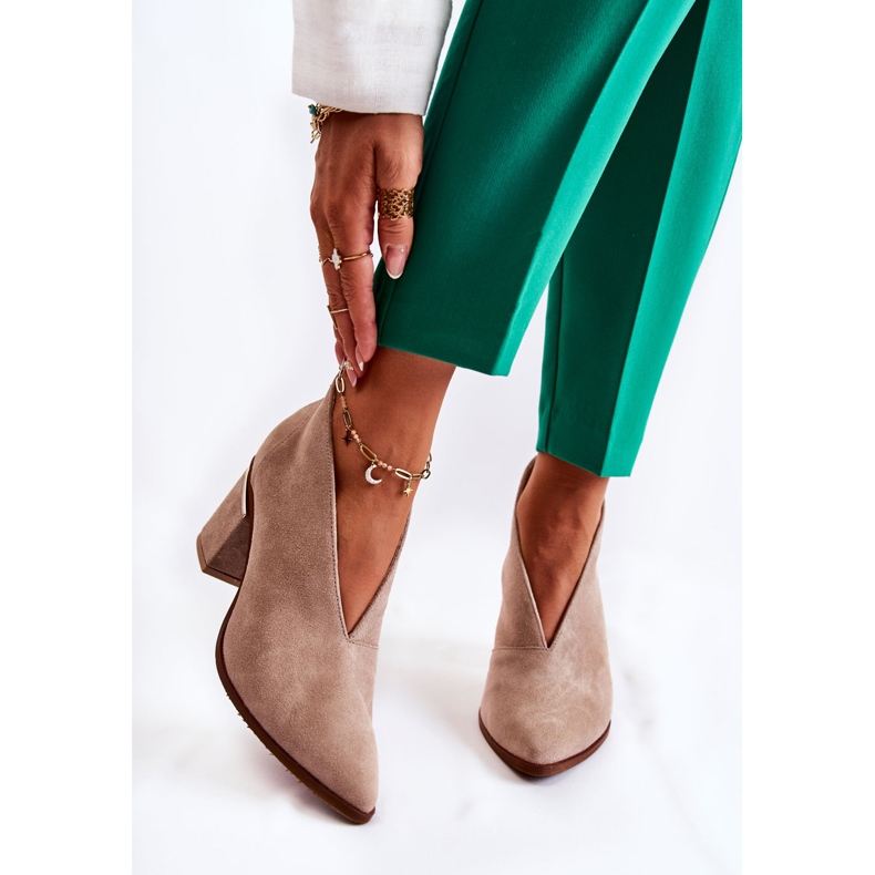 Botines Piel Tacón Alto Laura Messi Beige Claro 2344 1 Botines Piel Tacón Alto Laura Messi Beige Claro 2344 1