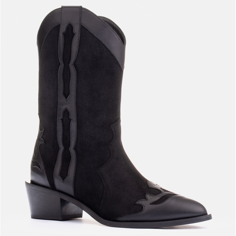 Marco Shoes Botines negros de ante natural 1