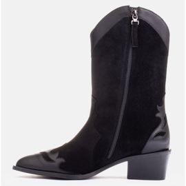 Marco Shoes Botines negros de ante natural 2