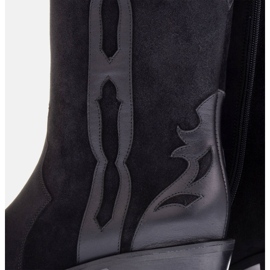 Marco Shoes Botines negros de ante natural 8