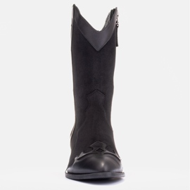 Marco Shoes Botines negros de ante natural 6