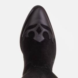 Marco Shoes Botines negros de ante natural 4