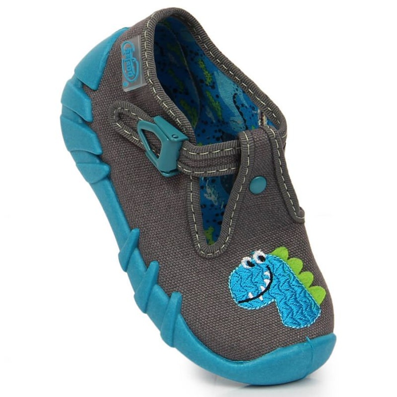 Zapatillas casa hebilla dinosaurio Befado Jr BEF2O gris 1