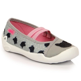 Zapatillas con goma con resbalón de gato en Befado Jr BEF4D gris 2