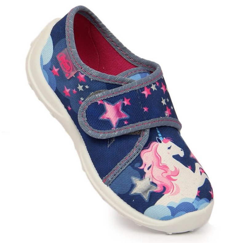 Zapatillas velcro con unicornio Befado Jr BEF35A azul marino 1