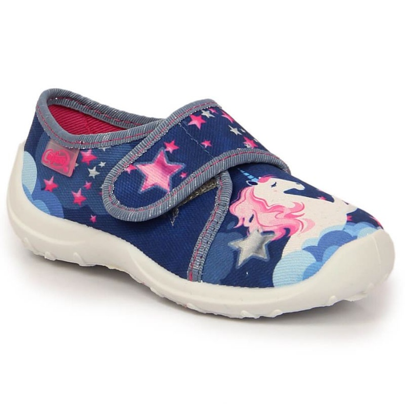 Zapatillas velcro con unicornio Befado Jr BEF35A azul marino 2