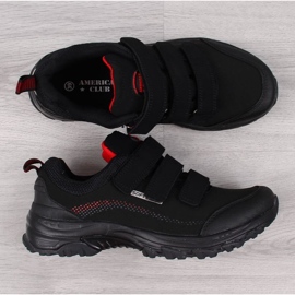 American Club W AM838A Velcro Zapatos trekking negro-rojo 2
