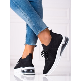 SHELOVET Zapatos deportivos cómodos negro 3