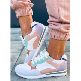 Deportivas mujer Pokki Morado blanco violeta verde 3