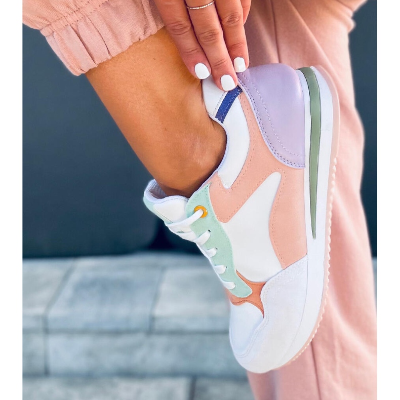 Deportivas mujer Pokki Morado blanco púrpura verde 1