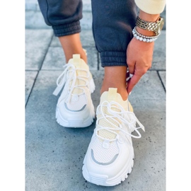 Deportiva calcetín amarilla Aditi blanco amarillo 1