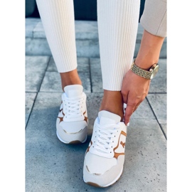 Zapatillas deportivas de mujer Furlo Camel beige blanco marrón 3