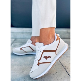 Zapatillas deportivas de mujer Furlo Camel beige blanco marrón 4
