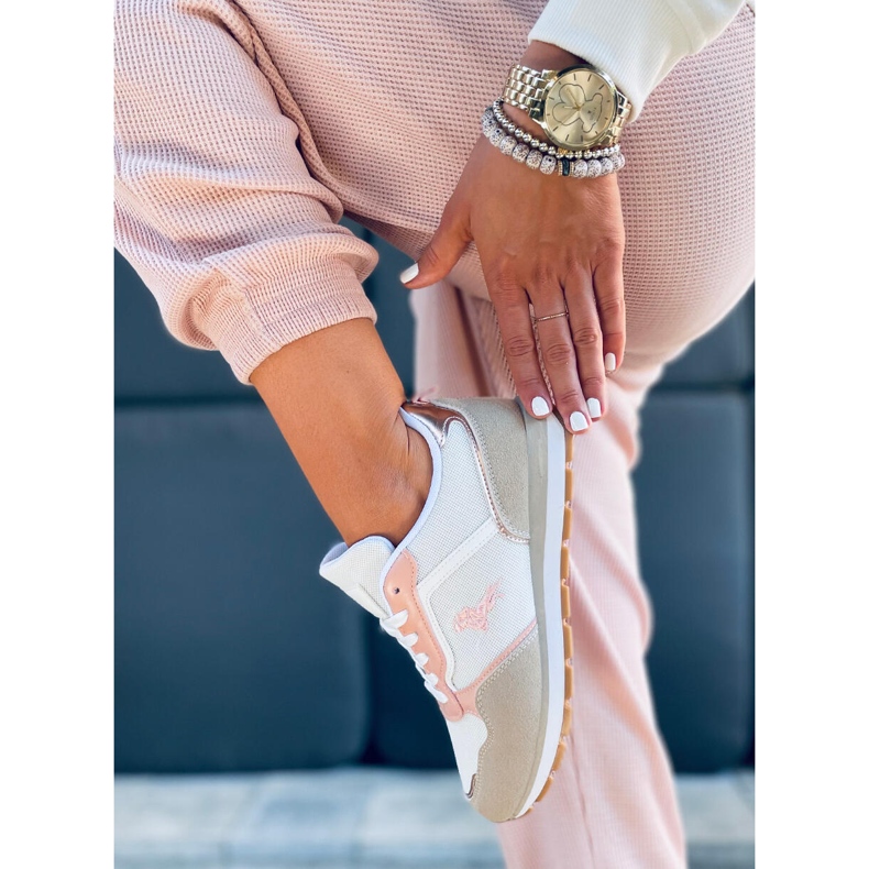 Zapatillas deportivas de mujer Furlo Rosa beige blanco rosado 1