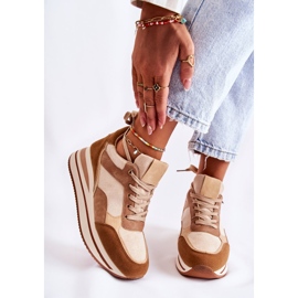 PS1 Deportivas Mujer Ante Marrón-Beige Elisse 1