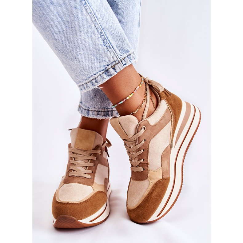 PS1 Deportivas Mujer Ante Marrón-Beige Elisse 2