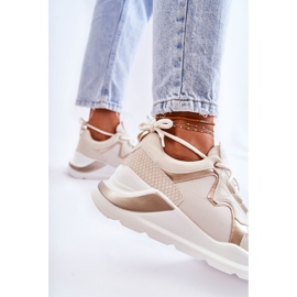 PG1 Zapatillas Moda Mujer Beige Claro Allie dorado 5