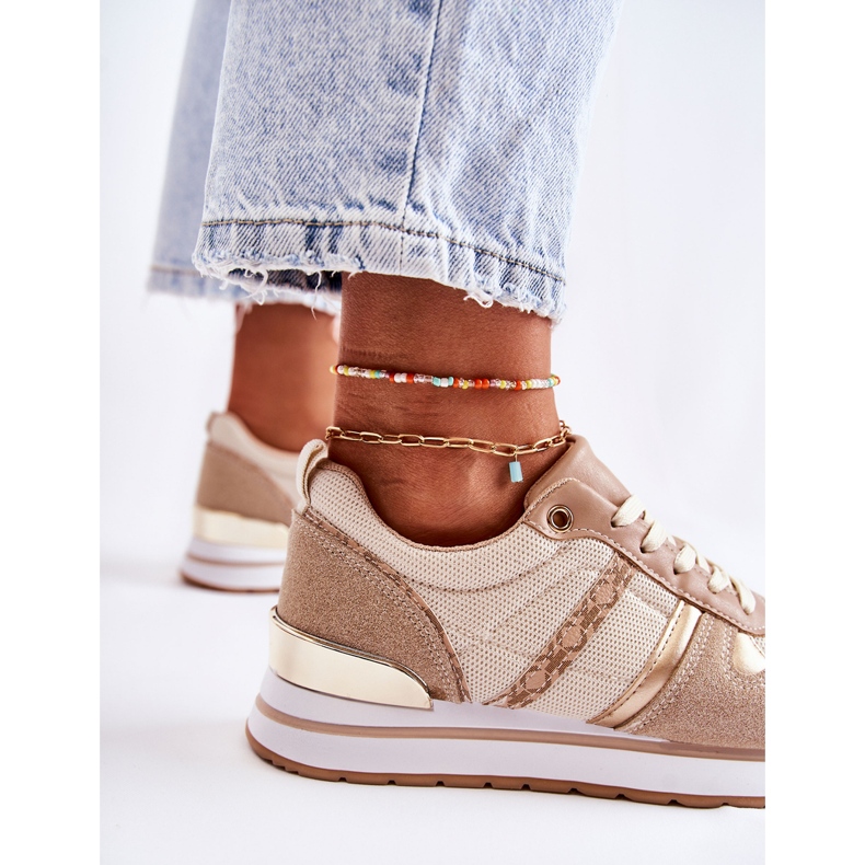 PG1 Deportivas Clásicas De Mujer Con Cordones Beige Elenes 2