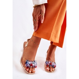 S.Barski Sandalias Elegantes Con Cristales Lanette Dorados multicolor 1