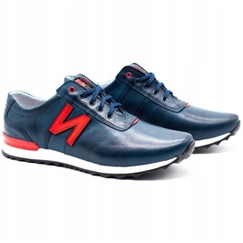Joker Zapato casual hombre 301J azul marino rojo 2