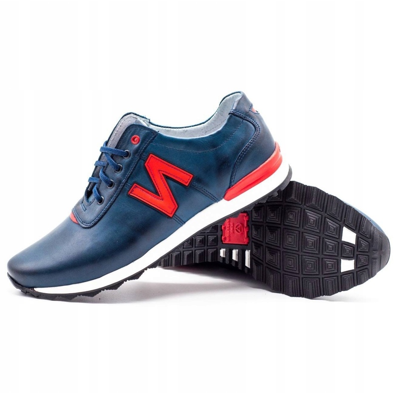 Joker Zapato casual hombre 301J azul marino rojo 3