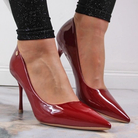 Salón stilettos lacado rojo Vinceza 4