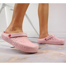 Pantuflas rosa mujer kroks rosa Big Star II275008 rosado 7