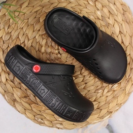 Black kroks zapatillas de casa para niños negras Big Star II375001 negro 4