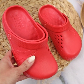 Zapatillas casa niños kroks rojo Big Star II375004 2