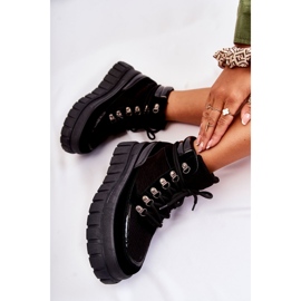FB3 Botas de mujer de moda en la plataforma Black Magnific negro 1
